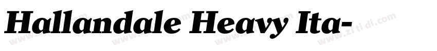Hallandale Heavy Ita字体转换